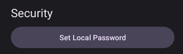 Set Local Password