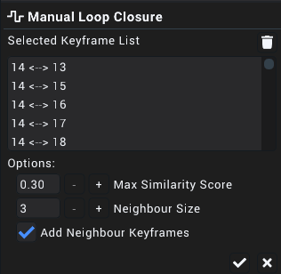 Manual Loop Closure No Keyframe Selected