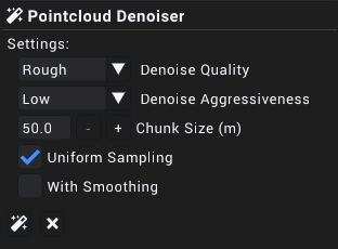 Point Cloud Denoiser Toolbar Widget