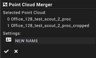 Point Cloud Merger Toolbar Widget
