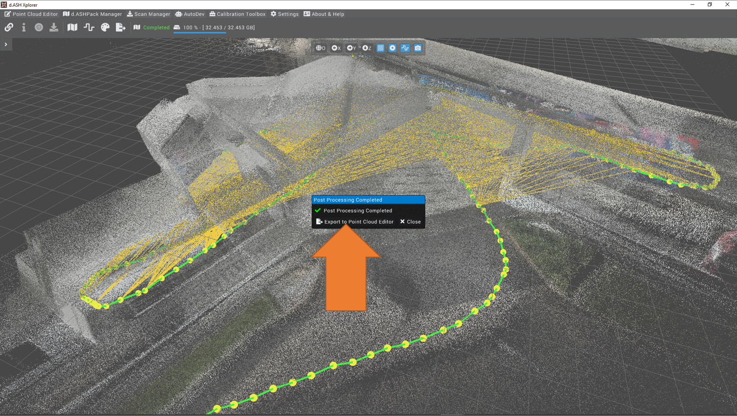 Export To Point Cloud Editor Button