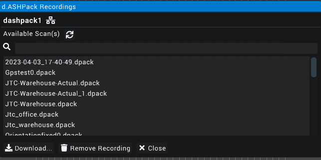 Download d.ASHPack Recording Window
