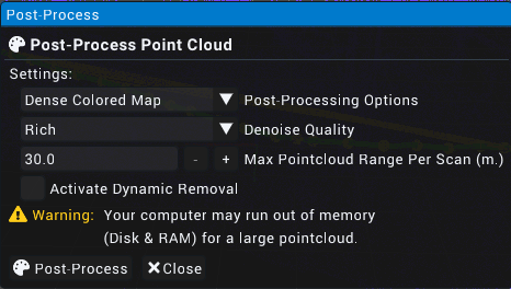 Post Processing Menu No Dynamic Removal